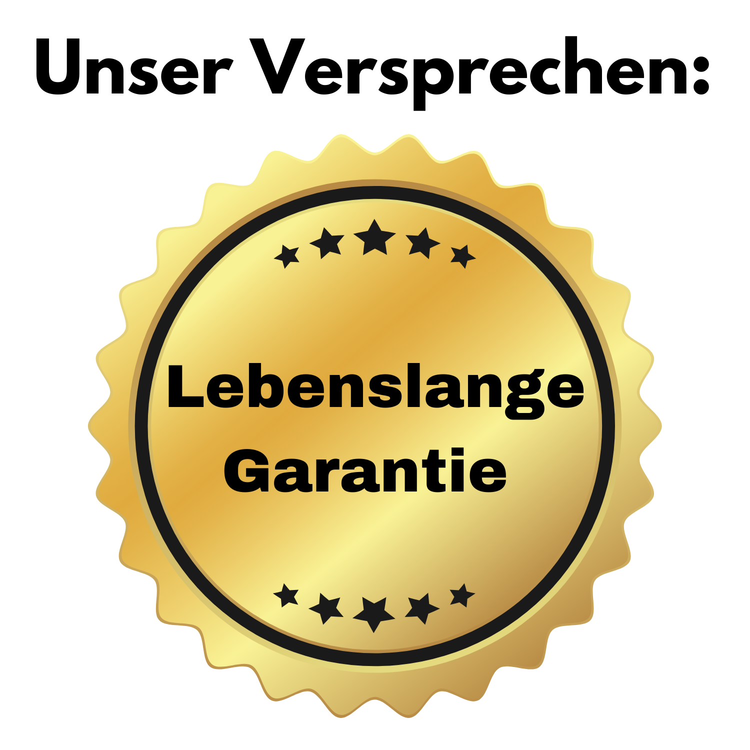 Lebenslange Garantie für deine Bestellung